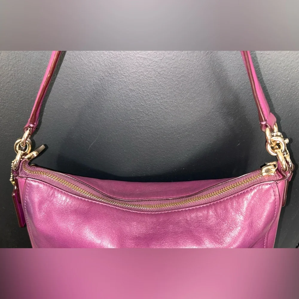 Coach Chelsea, 2way Smooth Purple Calf Leather Bag (2015) - 37018 - Picture 7 of 16